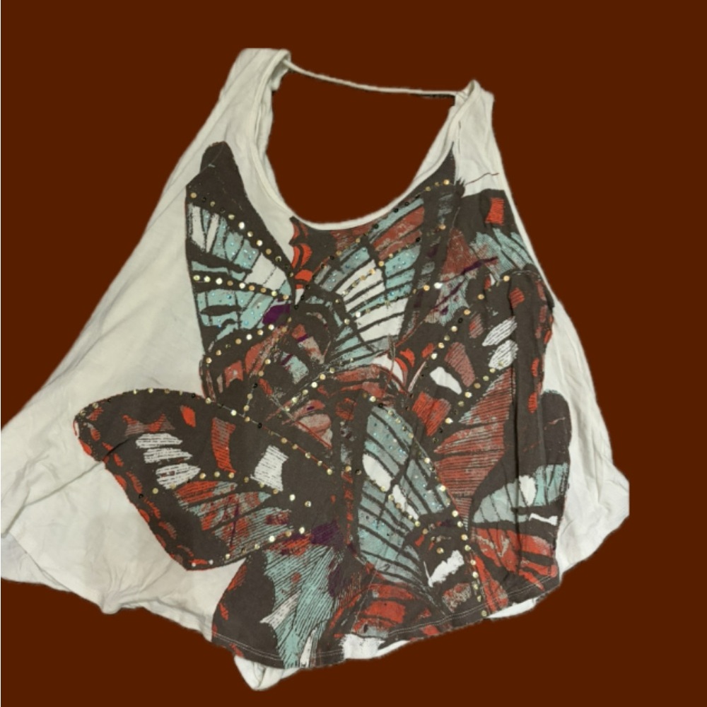 Baby Phat Multicolor Butterfly Tank Top